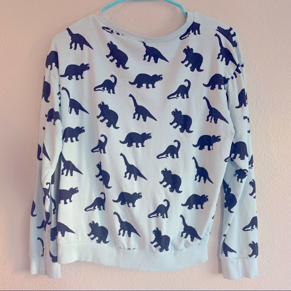 DIVIDED H&M Mint Dinosaur Sweater Cute and Fun